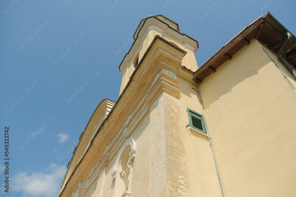 Il Santuario di Nostra Signora di Roverano a Carrodano in provincia di La Spezia, Liguria, Italia.