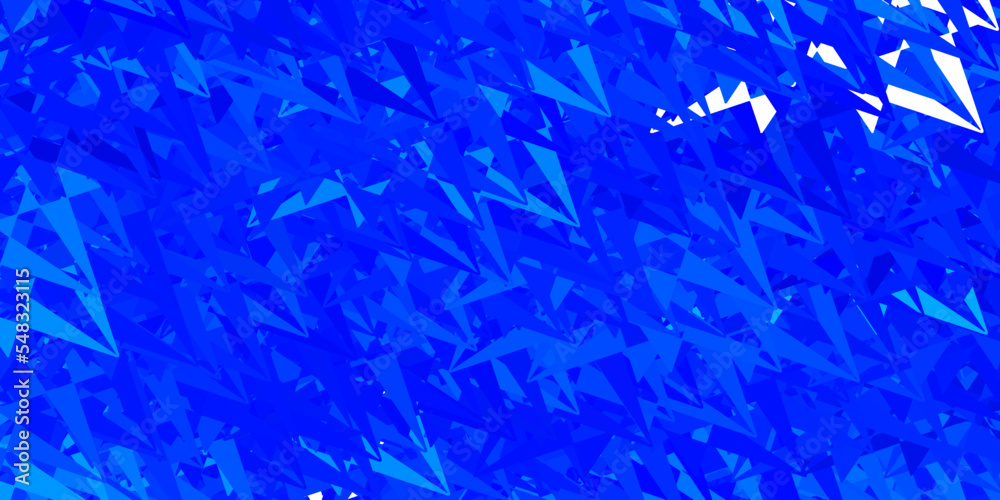 Fototapeta premium Dark blue vector background with polygonal forms.