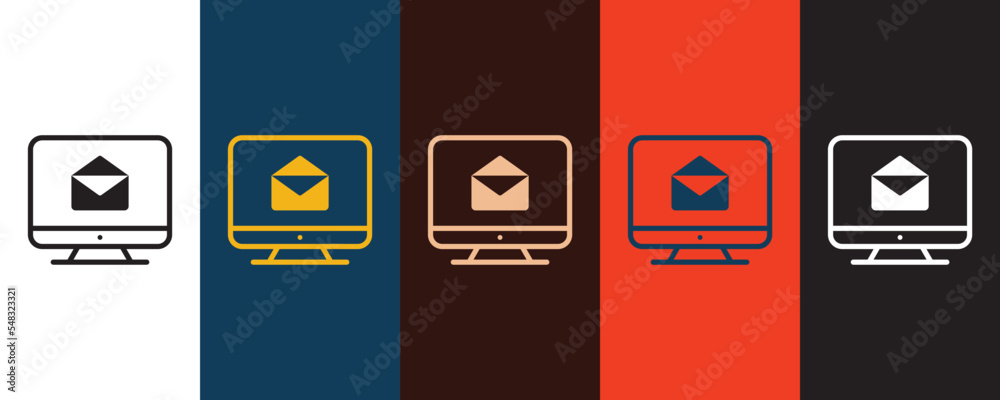 Monitor icon for web and mobile Monitor icon for web and mobile