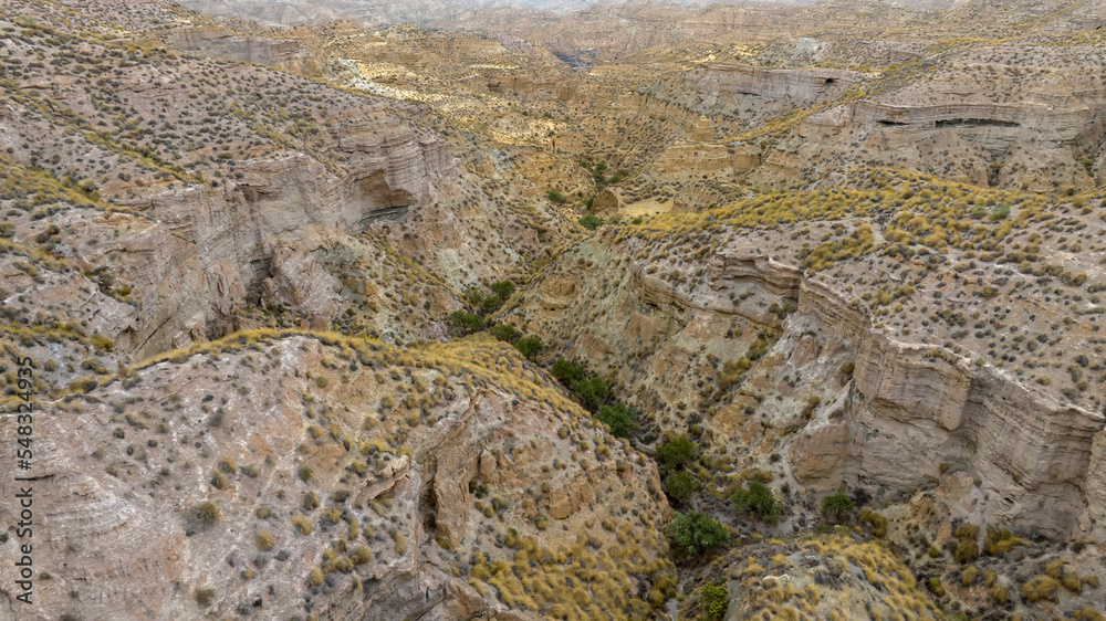 desierto de Gorafe visto desde el aire, España