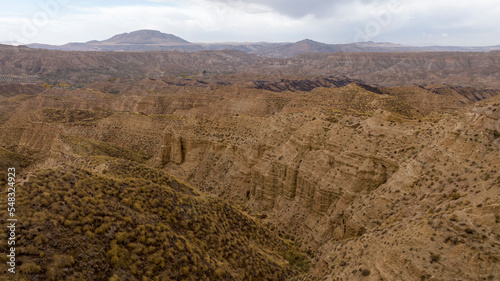 desierto de Gorafe visto desde el aire  Espa  a