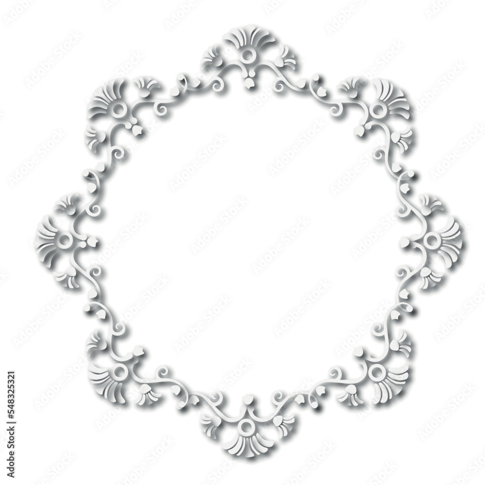 Frame, in the style of an ornament, Vector illustration eps 10, Art.	