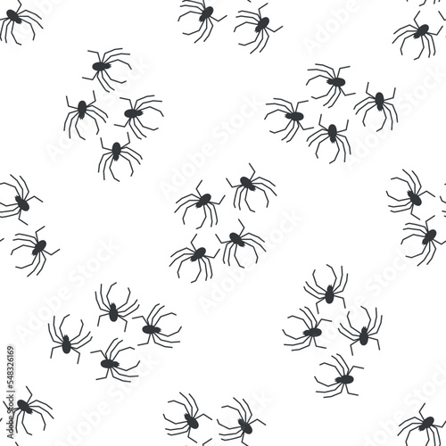 Spider vector seamless pattern on a white background. Insect pattern print on textiles, paper, wrapping paper theme © Anna Eshka