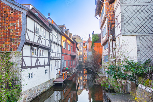 Half timbered houses in the little Venice of Wolfenbuttel, Germany photo