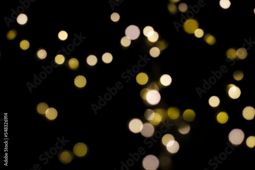 multicolored round blurred bokeh of different sizes. for postcards, signs, labels, New Year's flyers