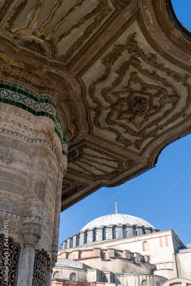 Dome of a mosque Hagia Sophia building