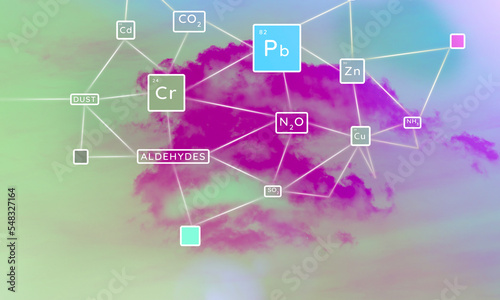 Wallpaper Mural Environmental pollution. Chemical elements in emissions. Environmental problems. Torontodigital.ca