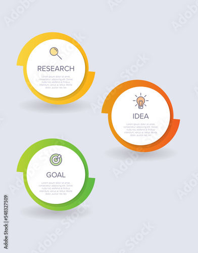 Vertical infographic design with icons and 3 options or steps. Thin line. Infographics business concept. Can be used for info graphics, flow charts, presentations, mobile web sites, printed materials.