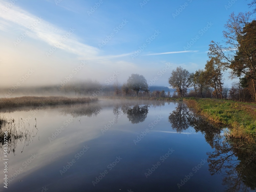 lake in the morning
