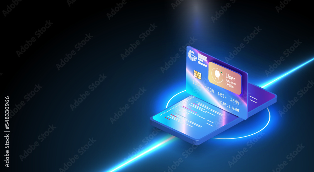 Buy by card, online payment app for smartphone and bank cards mockup ...