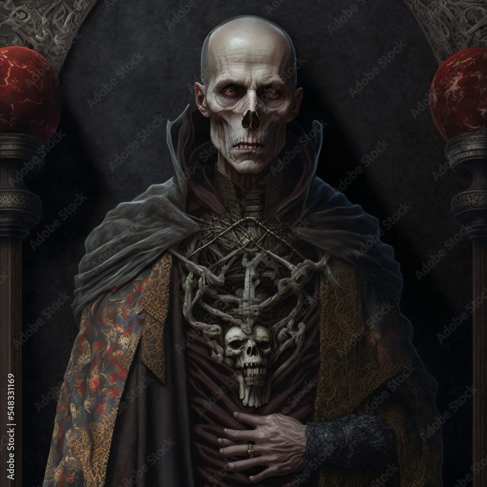 creepy necromancer illustration creepy necromancer illustration
