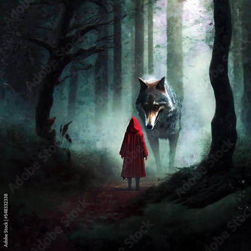 Tablou canvas Red Riding Hood