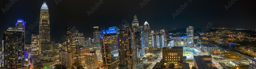 Charlotte, NC City Skyline at Night Charlotte, NC City Skyline at Night