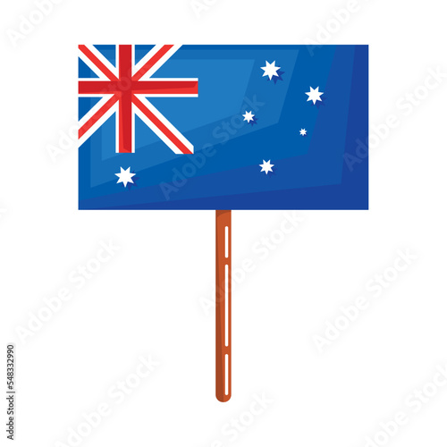 australian flag in label