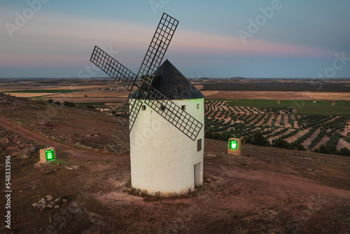 Windmills. These iconic towers over their skylines of la Mancha. 