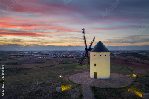 Windmills. These iconic towers over their skylines of la Mancha. 