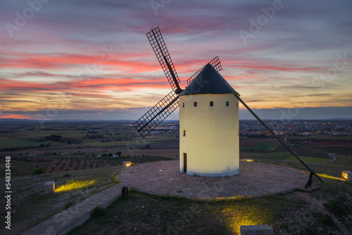 Windmills. These iconic towers over their skylines of la Mancha. 