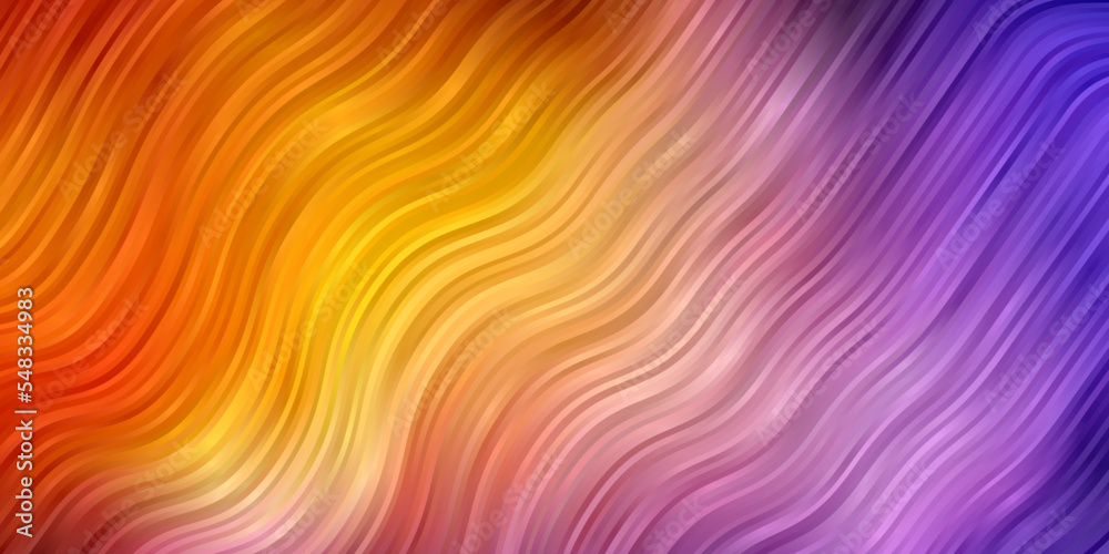 Obraz premium Light Blue, Yellow vector template with curves.