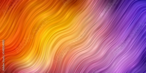 Wallpaper Mural Light Blue, Yellow vector template with curves. Torontodigital.ca