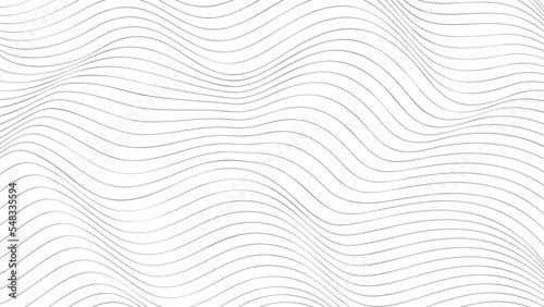 Wavy abstract background with thin lines. Optical illusion. 