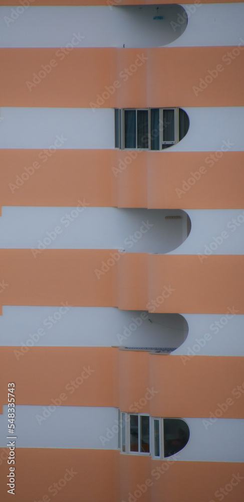 Obraz premium View of the city of Quarteira in south Portugal and its architecture