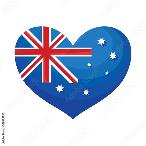 australian flag in heart