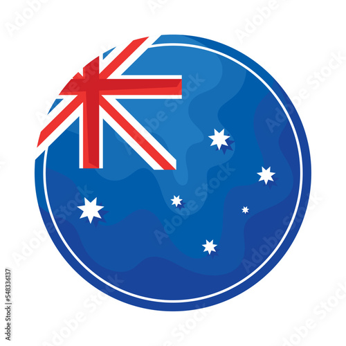 australian flag in circle