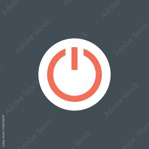 On and off button icon. Click symbol. Turning on the device.
