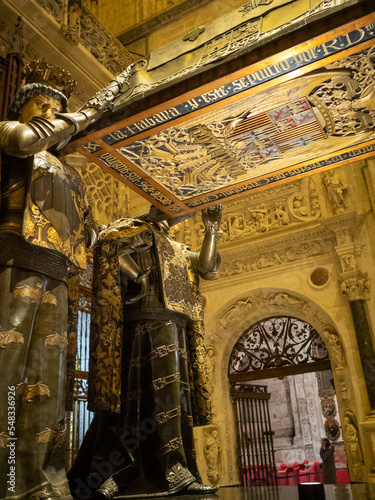 Detail of the Christopher Colombus tomb, Seville Cathedral