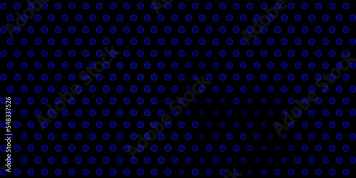 Dark BLUE vector background with occult symbols.