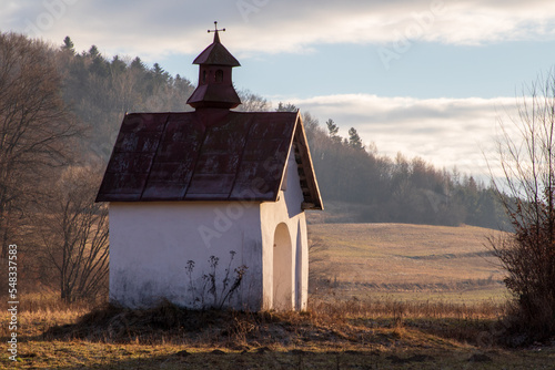 roadside chapel in the mountains