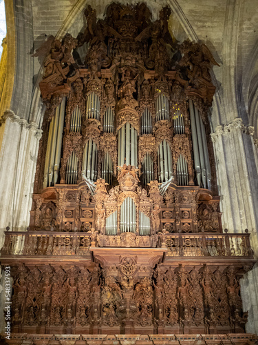 Wood carved organ, Seville Cathedral