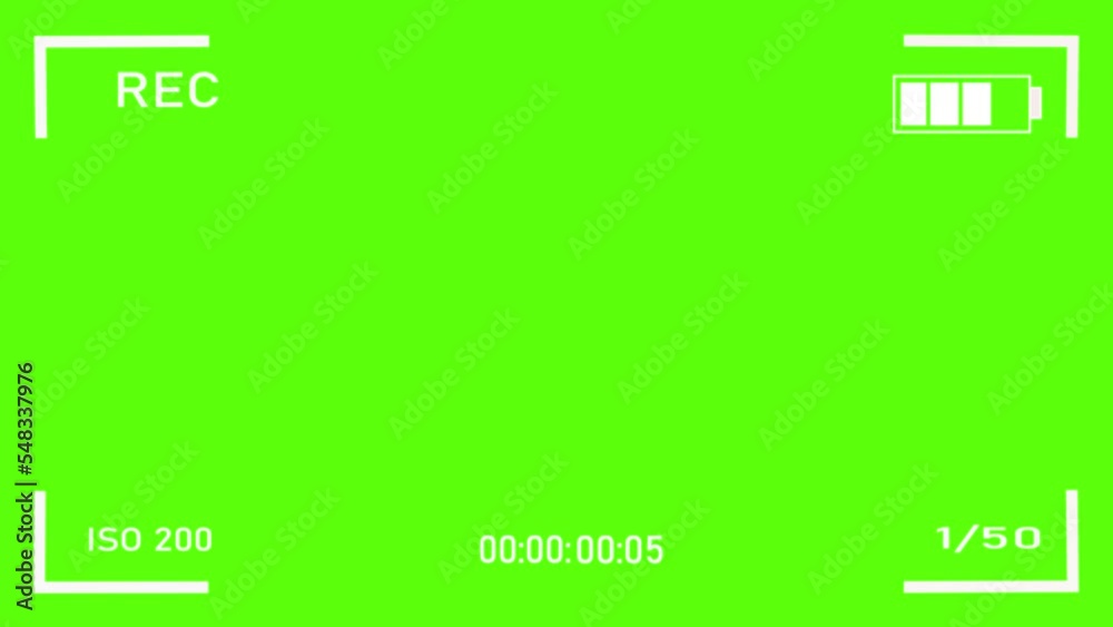 Overlay camera recording screen on chroma key. Dslr camera frame