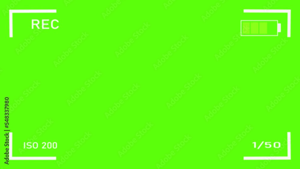 Overlay camera recording screen on chroma key. Dslr camera frame