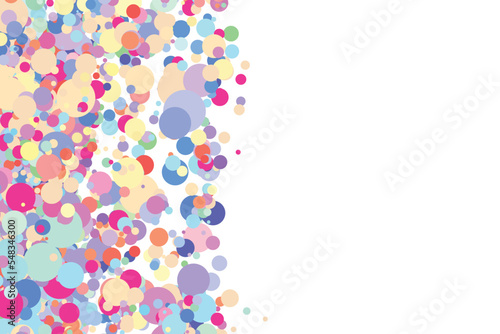 Light multicolor background  colorful vector texture with circles. Splash effect banner. Glitter dotted abstract illustration with blurred drops of rain. Pattern for web page  banner. Copy space