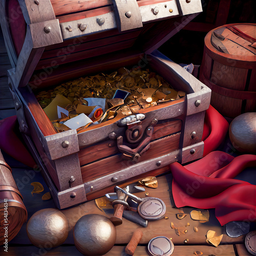 Treasure chest full of gold