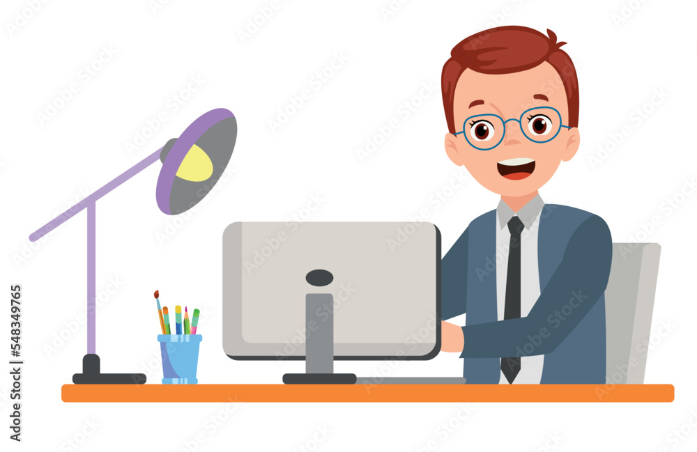 teacher working at desk at computer teacher working at desk at computer