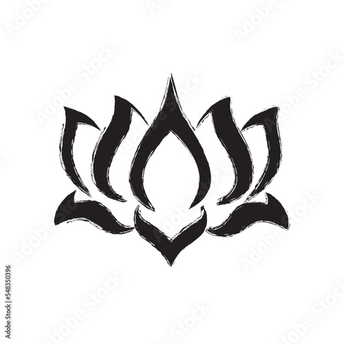 Lotus flower inside zen symbol