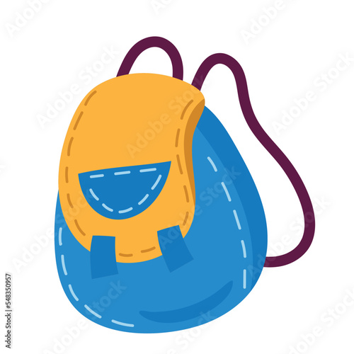 blue schoolbag school supply
