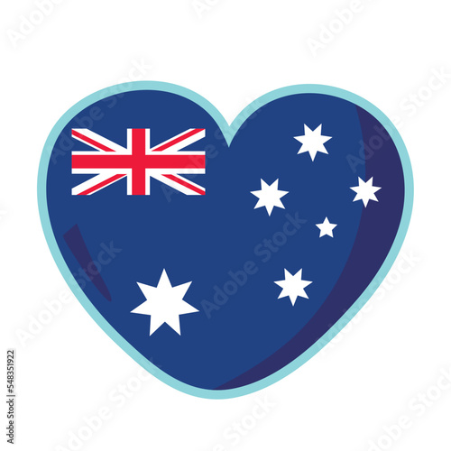 australian flag heart