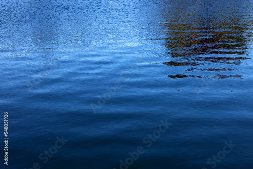 Blue water background. Ripple sea ocean water surface. still calm sea ocean water surface. close up blue water surface at deep ocean. Light blue background