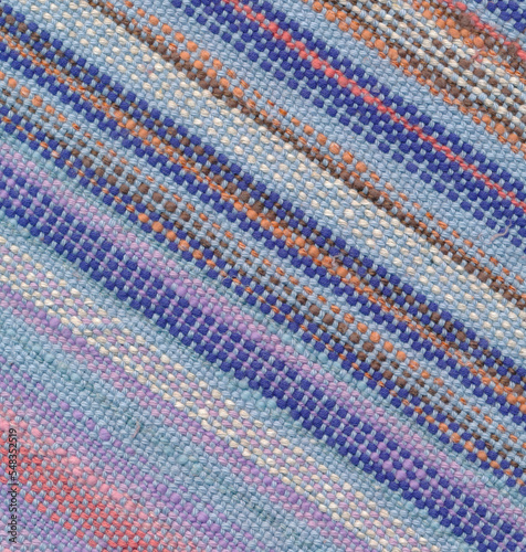Part of striped handwoven scarf.