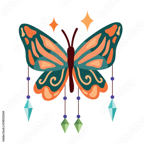 butterfly animal Boho style