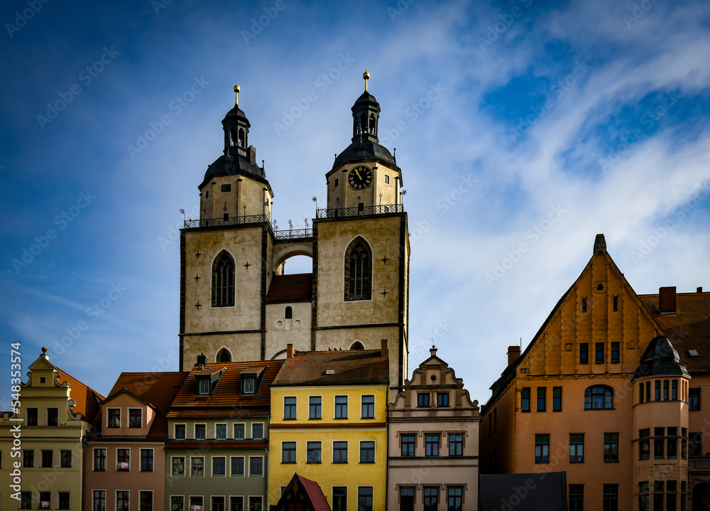 Stadtansicht von Wittenberg verfremdet