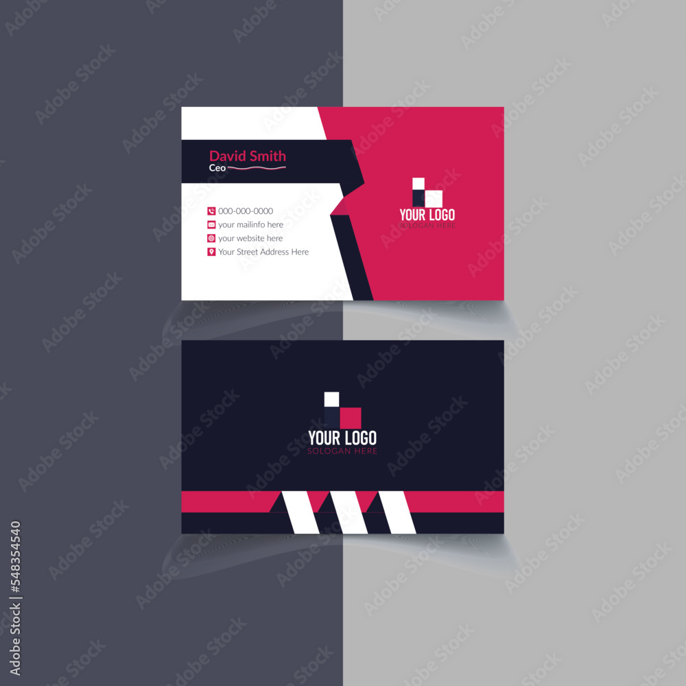 Fototapeta premium Unique modern stylish business card template design vector