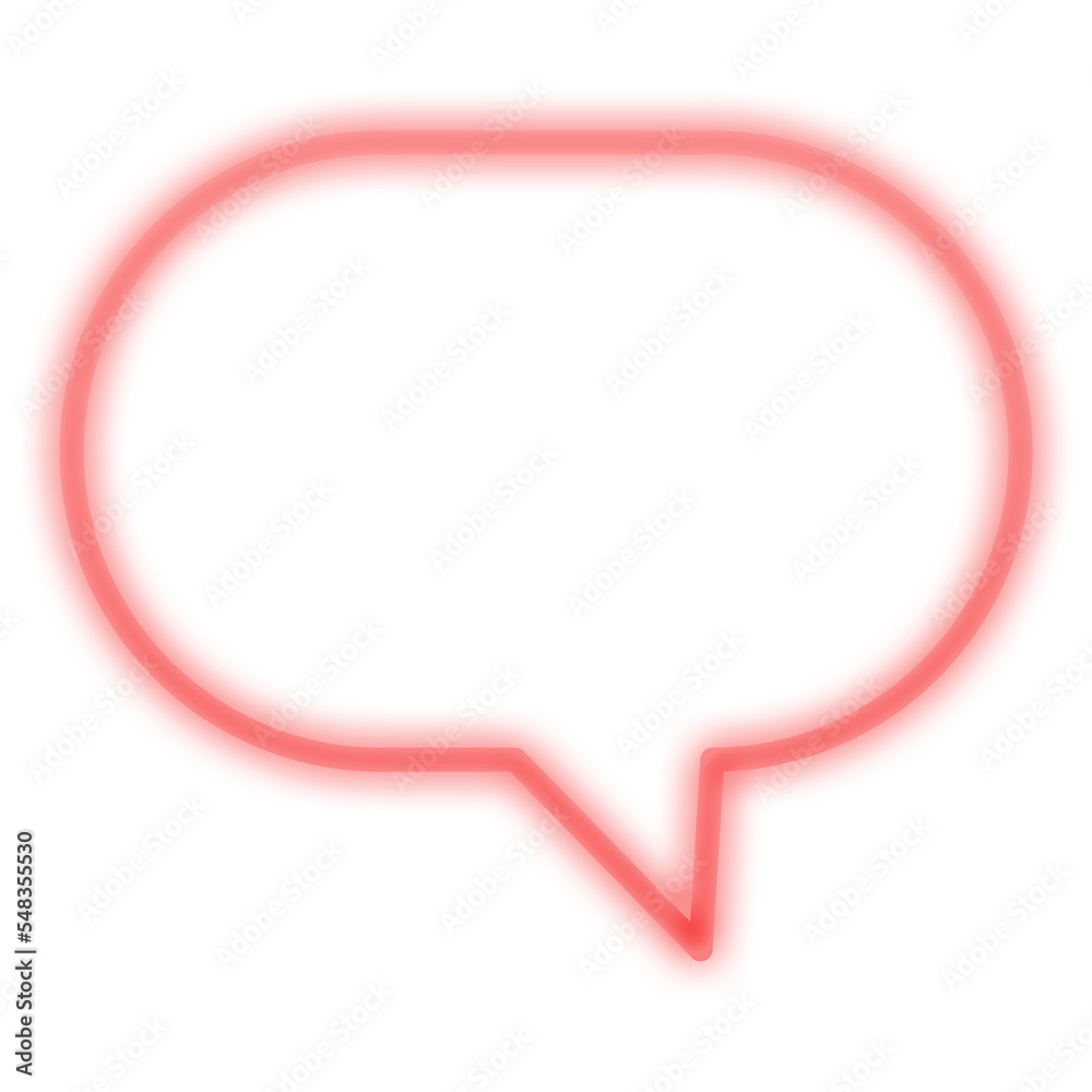 Neon Light Speech Bubble Icon | Retro | 80s Disco Neon Light Speech Bubble Icon | Retro | 80s Disco