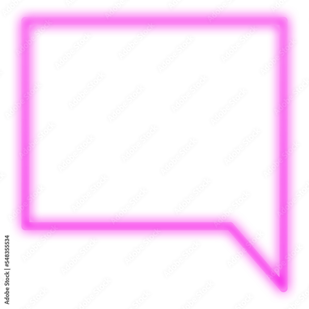 Neon Light Speech Bubble Icon | Retro | 80s Disco Neon Light Speech Bubble Icon | Retro | 80s Disco