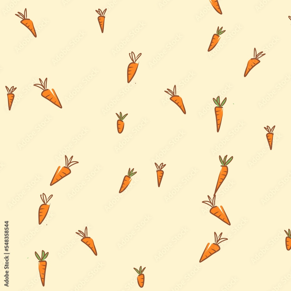 illustration of carrots cute cartoon vegetables 