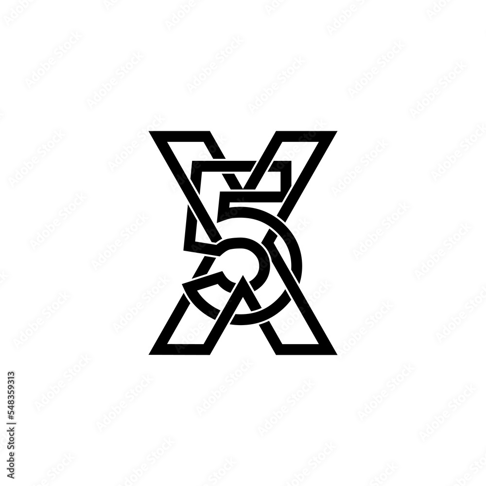 5x letter initial monogram logo design 5x letter initial monogram logo design