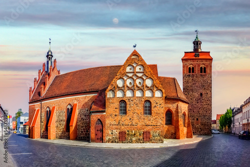 Marktturm und Sankt Johanniskirche, Luckenwalde, Brandenburg, Deutschland  photo